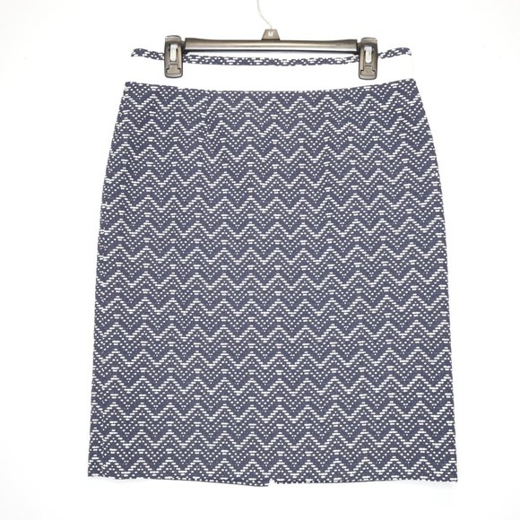 Brooks Brothers Dresses & Skirts - Brooks Brothers Blue/White Chevron Pencil Skirt